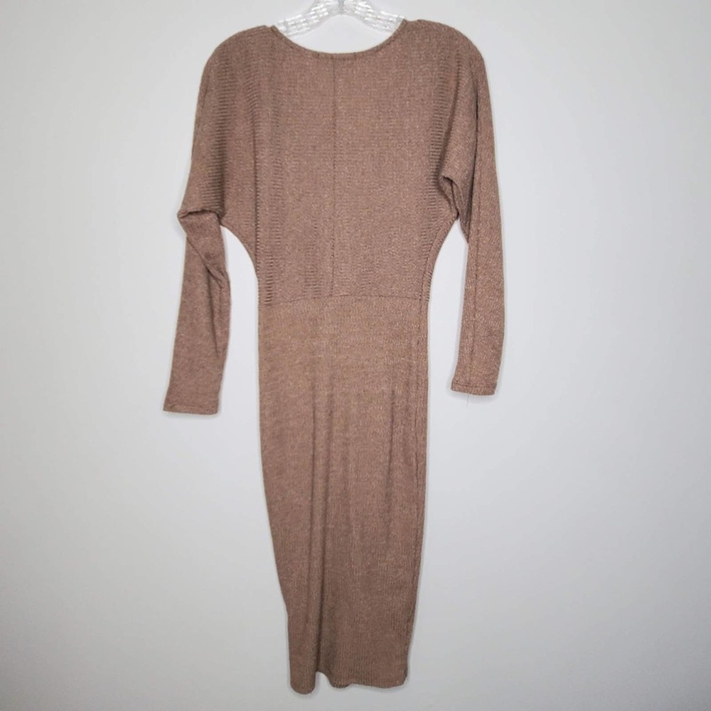 FAVLUX |‎ Ribbed Midi Twist Front Dress | S - Picture 4 of 4